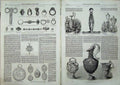 Original Old Antique Print 1863 Loan Ewer Glass Sword Watches Mary Scot 19th