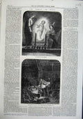 Old Antique Print 1863 Angel Shoe Chimney Salt Cattle Shed Sheep Fine Art 19th