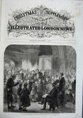 Old Antique Print 1863 Village Choir Rehearsing Christmas Anthem Fine Art 19th