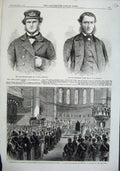 Old Antique Print 1863 George'S Church Chancellor Wilmot Josling Fine Art 19th