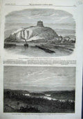 Old Antique Print 1863 Hall Liberation Bavaria River Waikato Zealand Art 19th