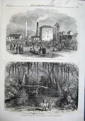 Old Antique Print 1863 Morfa Colliery Glamorganshire Opera Covent Garden 19th