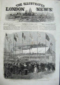 Original Old Antique Print 1863 Duke Newcastle Government School Art Nottingham