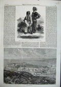 Original Old Antique Print