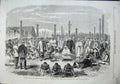 Old Antique Print 1863 Settlers Maoris Native Village Napier Hawkes Bay 19th