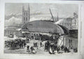 Old Antique Print 1863 Charing Cross Railway Works Girder Bridge Trains 19th