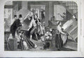Original Old Antique Print 1863 Quarter Day Discomforts Moving Family Fine Art