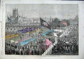 Old Antique Print 1863 National Cattle Show Kilkenny Lord Lieutenant Art 19th