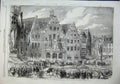 Old Antique Print Banquet Frankfort Senate Romer Sovereigns Congress 1863 19th