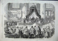 Original Old Antique Print 1863 Celebration Anniversary King LeopBrussels 19th