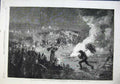 Old Antique Print 1863 National Rifle Prize Meeting Wimbledon Common Art 19th