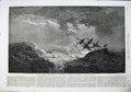Old Antique Print Fine Art 1863 Ship Distress Burning Blue Light Duncan 19th