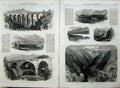 Antique Old Print 1863 Killiecrankie Railway Inverness Divie Viaduct Inch 19th