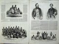 Old Antique Print 1863 Captain Speke Grant Waganda Instruments Children 19th