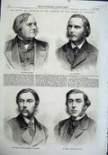 Old Antique Print 1864 Parliament Sligo Abercromby Goschen Grosvenor Lord 19th