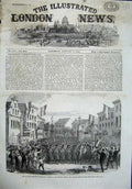 Old Antique Print 1864 Federal Troops Altona Schleswig-Holstein Nobis War 19th