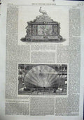 Original Old Antique Print Casket Princess Wales 1864 Coxwell Balloon Crystal