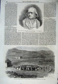 Old Antique Print 1864Bust William Hunt English Church Philippolis Africa 19th