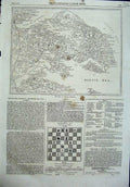 Original Old Antique Print 1864 Map Denmark Baltic Sea War Sundewitt Peninsula