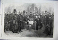 Old Antique Print 1864 Officers Surrey Volunteer Rifle Corps Army War Art 19th