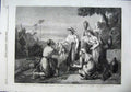 Original Old Antique Print Fine Art 1864 Abrahams Servant Rabekah Well Hilton
