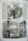 Old Antique Print 1864 Court Martial Mexican Puebla Banuelos Jose Jesus 19th