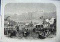 Original Old Antique Print 1864 King Denmark North Sea Squadron Ship Copenhagen