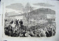 Original Old Antique Print 1864 Shakspeare Commemoration London Tree Primrose
