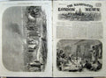 Original Old Antique Print 1864 War Schleswig Denmark Hussars Austrian Outpost