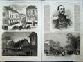 Original Old Antique Print 1864 Danish Siers Altona Prince Frederick Railway
