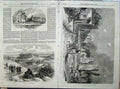 Antique Old Print War Denmark 1864 Duppel Windmill Sonderburg Ruins Horse 19th