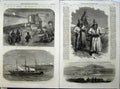 Old Antique Print 1864 War Denmark Rolf Krake Gun Boat Church Duppel Art 19th