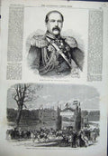 Old Antique Print General Todleben Russian Quiddenham Norfolk Albemarde