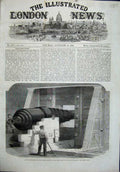 Old Antique Print 1864 Steel Embrasure Fortifications Cronstadt Millwall 19th