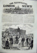 Old Antique Print 1864 Artillery Experiments Shoeburyness Gloire Target 19th