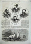 Old Antique Print Ship West Hartley Schooner 1864 Cooke Leighton Stephens 19th