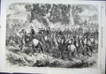 Original Old Antique Print 1864 French Mounted Zouaves Contre-Guerrillas Mexico