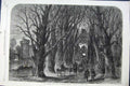 Original Old Antique Print Fine Art 1864 Roundhead'S Parole Castle Woods Night