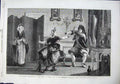 Old Antique Print 1864 Man Woman Swordfight Sheepshanks Museum Fine Art 19th