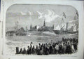 Old Antique Print 1864 Prince Wales Denmark Royal Yacht Harbour Elsinore 19th