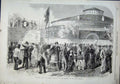 Old Antique Print 1864 Enlisting Irish German Emigrants Battery New York 19th