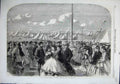 Old Antique Print 1864 Scene Yachting Season Ryde Pier Sailing Families 19th
