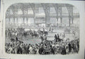 Original Old Antique Print 1864 Horse Show Agricultural Hall Islington 19th