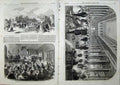 Old Antique Print 1864 Social Science Congress York Concert Asylum Blind 19th