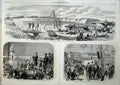 Original Old Antique Print 1864 Lord Palmerston Exchange Bradford Prince Wales