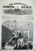 Old Antique Print 1865 Prince Wales Atlantic Telegraph Cable Ship Eastern 19th
