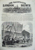Old Antique Print 1865 Dublin International Exhibition Horses Fine Arts 19th