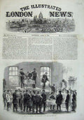Original Old Antique Print 1865 War America Conscription New York America Men