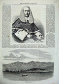 Original Old Antique Print Thomas O'Hagan Justice Court 1865 Port Royal Jamaica