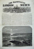 Old Antique Print 1865 Remains Racehorse Ship Wreck Pe-Che-Li North China 19th